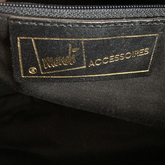 Mondi made in Italy vintage black suede and leather tote bag. - Picture 6 of 6